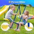 thumbnail image 4 of Swing Sets 6 Kids Play,Fashionsport Outfitters Heavy-Duty Outdoor Metal Swing sets for Backyard,Playground,Outside Toys with Saucer Swing,Wave Slide,Glider,Standing Swing for Aged 3-12, 4 of 9