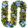 thumbnail image 1 of Guirnalda decorativa de Navidad, árbol Artificial, cartel de ratán, adornos colgantes, fiesta en casa, colgante de escalera, guirnalda de ratán de Navidad de 2,7 M, 1 of 3