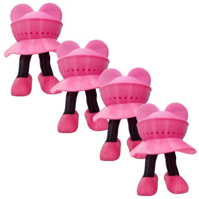 Base de Mesa para Alexa Minnie AlexaMinnie 4 Pzs 20x20x17cm Rosa y Negro No incluye Alexa Echo ni Cargador.