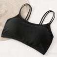 thumbnail image 5 of Jinhomg Women's Sports Bra with Thin Straps Stretchy Wirefree Workout Bras Lightweight Workouts Bralette Active Everyday Stretch Bralette Tops Black L, 5 of 6