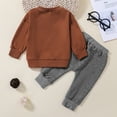 thumbnail image 2 of Uccdo 0-12M Newborn Baby Boys Girls Halloween Outfits Letter Printed Long Sleeve Sweatshirt Top + Pants Set, 2 of 8