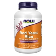 NOW Supplements, Red Yeast Rice with CoQ10, plus Milk Thistle & Alpha Lipoic Acid, 120 Veg Capsules