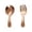 Rose Gold, variant on Stainless Steel Kids Spoon and Fork Set Short Handle Toddler Flatware for Self Feeding, Gold