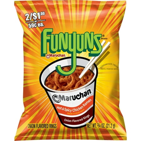 Funyuns Maruchan Hot & Spicy Chicken Ramen Onion Flavored Rings, 0.75 oz