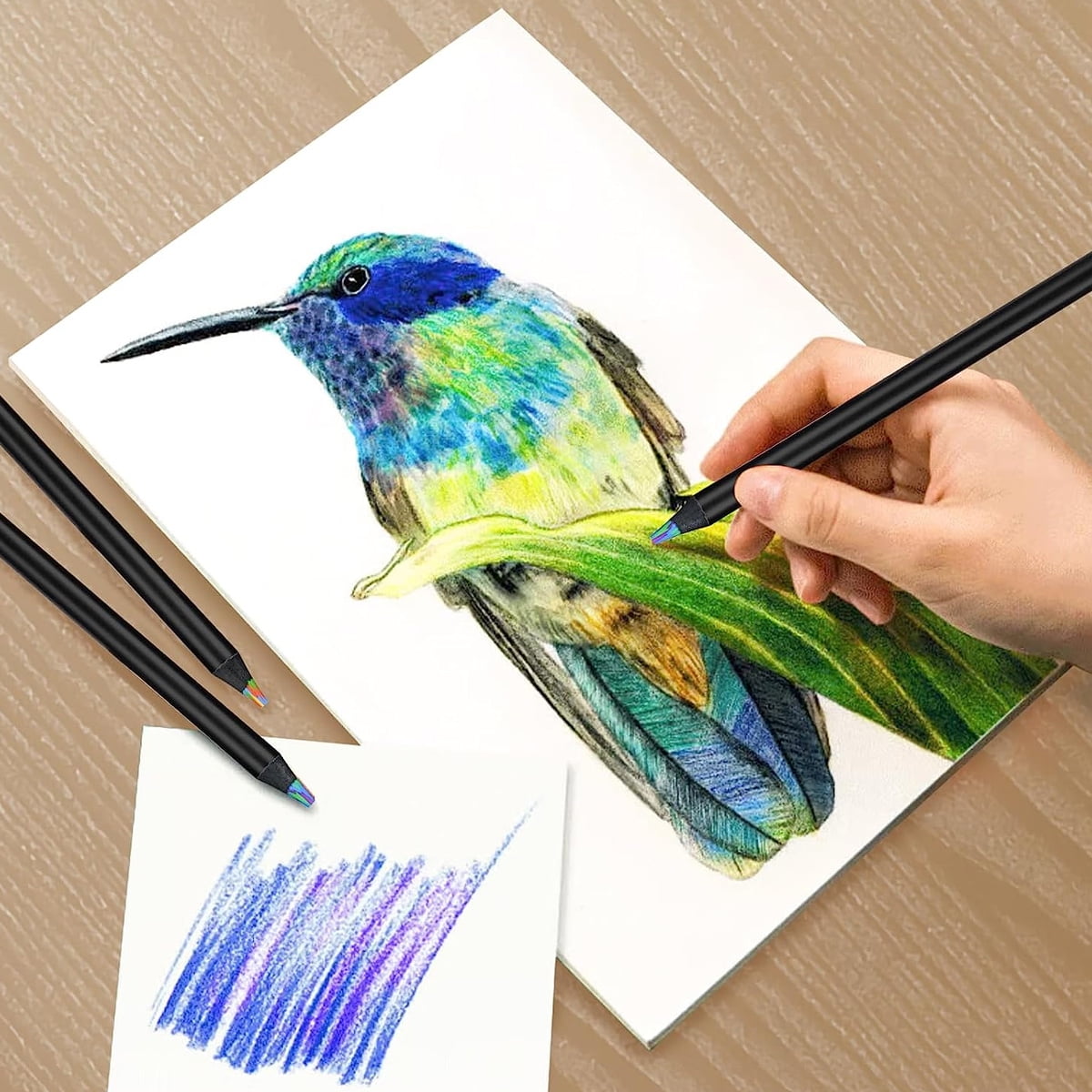 Lot De 24 Crayons De Couleur Arc-en-ciel 7 En 1 Pour Enfants, Crayons Multicolores En Vrac, Couleurs Assorties, Fournitures Artistiques Pour Adultes, Dessin, Coloriage, Esquisse, école, Salle De