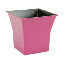Contemporary Home Living 7.25" Pink and Black Tapered Square Planter
