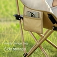thumbnail image 5 of Aoran Portable Folding Camping Chair with Raised Backrest & Double Comfort, Outdoor Moon Chair Lightweight Foldable for Camping, Beach, Fishing and Sports, 2 Pack, Black, 5 of 8