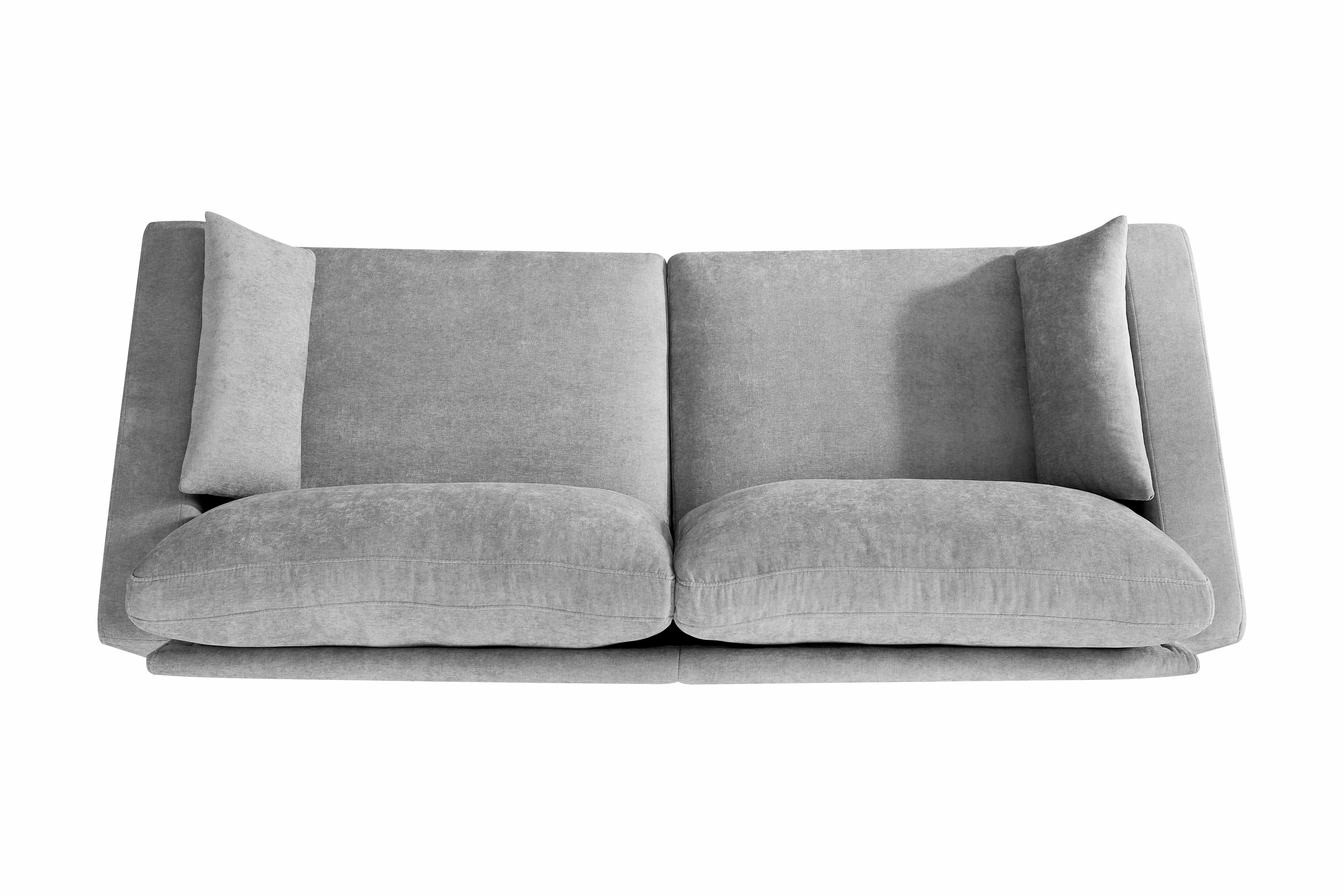 Lunale 79" Loveseat Sofa, Modern Chenille Cloud Couch for Living Room, Apartment, Light Gray
