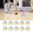 thumbnail image 1 of 10Pcs Plush Cat Toy Balls Colorful Soft Elastic Interactive Pet Kitten Chewing Toy For Indoor Outdoor, 1 of 8