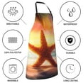 thumbnail image 6 of Bingfone Starfish Sunset Sea Beach Apron Gifts For Men, Women Professional Grade Chef Apron For Kitchen,Bbq & Grill, 6 of 8