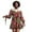 CL1, variant on Bintarealwax African Dress for Women Elegant Crewneck Long Sleeve Ladies Dashiki Printing Dress with Waistband