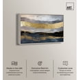 thumbnail image 2 of Rivers Of Gold Blue Abstract Canvas Wall Art by Art Remedy, Silver Floater Frame, 24"x16", 2 of 7