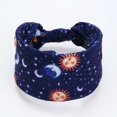 thumbnail image 2 of Womens Bandanas Wide Extra Large Turban Wrap Non Slip Sport Workout Headbands for Women Blue One Size, 2 of 5