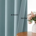 thumbnail image 2 of MKHILL Aether Aqua Rod Pocket Blackout Curtains 2 Panels, 63 Inch Long Thermal Insulated Light Blocking Window Drapes, Each 40" W x 63" L, Aqua, 2 of 8