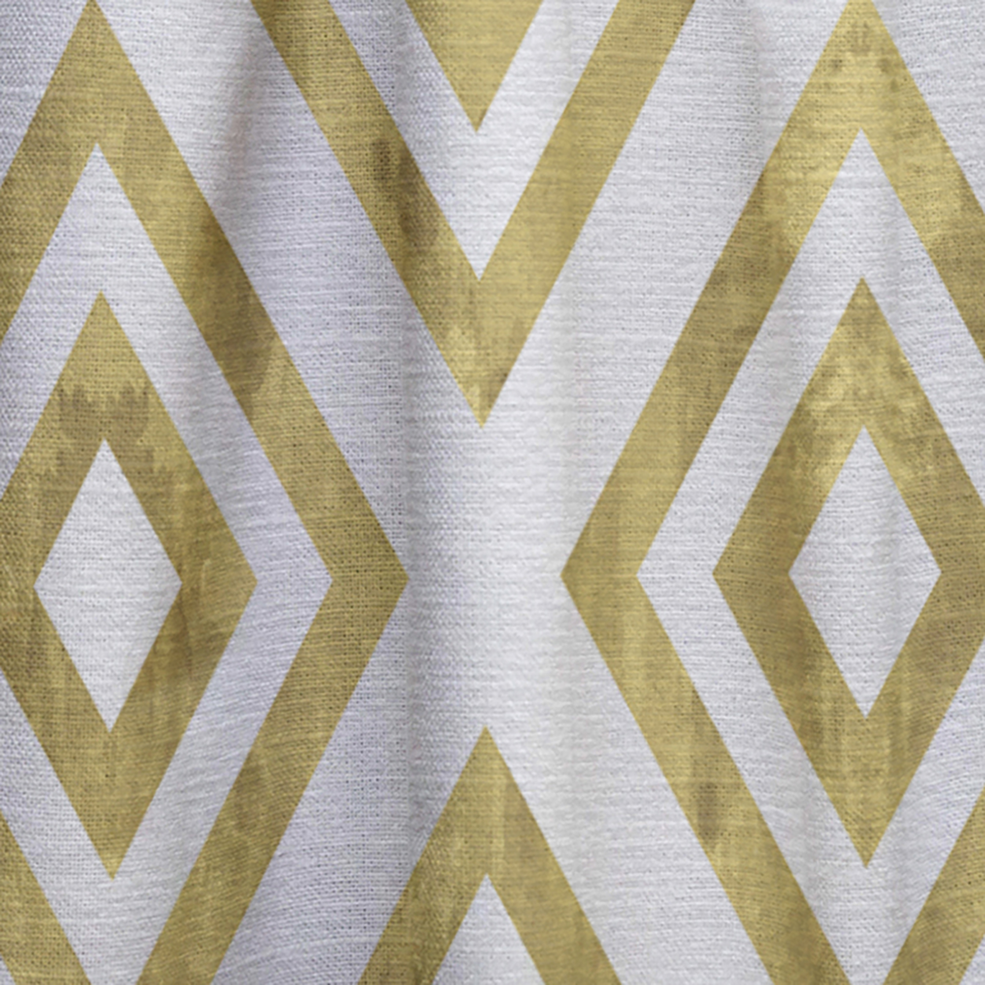 Designart 'Honeycomb Capital Gold I' Modern & Contemporary Yellow & Gold Sheer Curtain Panel
