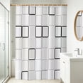 thumbnail image 5 of Gallickan Waterproof Plastic Shower Curtain, 71x39in, PEVA with 6 Hooks, Quick Dry, Cute Pattern, Bathroom Stall Bathtub RV, Transparent Privacy, 5 of 6