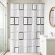 thumbnail image 5 of Cortina de Ducha de Plástico Impermeable – Cortina de Baño de Secado Rápido para Cabina de Ducha, Bañera, Hoteles y Caravanas (Con Ganchos), 5 of 6