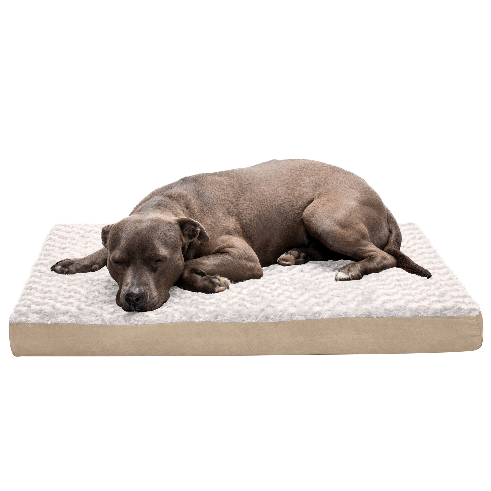 FurHaven Pet Dog Bed Deluxe Memory Foam Ultra Plush Mattress Pet Bed