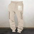 thumbnail image 2 of Styesk Men's Pants Men's Fashion Drawstring Elastic Waist Solid Color Casual Sweat Length Pants, 2 of 4