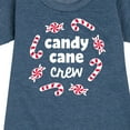 thumbnail image 3 of Instant Message - Candy Cane Crew Christmas - Toddler & Youth Girls Fleece Dress, 3 of 6