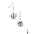 thumbnail image 3 of Delight Jewelry Silvertone Domed Black RMA Silver tone Infinity French Earrings, 3 of 4