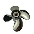 thumbnail image 3 of Propeller 11.6x11 for TOHATSU Outboard 3 Blades Stainless Steel Prop 13 Tooth RH 11.6x11, 3 of 4