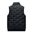 thumbnail image 3 of Quilted Puffer Vest for Men Big and Tall, Winter Stand Collar Warm Casual Sleeveless Outerwear Jackets with Pockets, 3 of 7