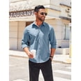thumbnail image 5 of COOFANDY Men's Long Sleeve Casual Button Down Shirts Untucked Shirts for Men Regular Fit Dress Shirt, 5 of 10