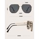 thumbnail image 4 of 1pc Men's Metallic Frame Square Fashionable Eyeglasses Suitable For Daily Wear, 4 of 4