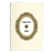 Stupell Industries Press For Kiss Romance Graphic Art Unframed Art Print Wall Art, Design by Martina Pavlova