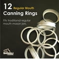 thumbnail image 3 of Denali Regular Mouth Canning Rings | 12-Pack | Forged Steel Bands | Fits Traditional Mason Jars, Ball or Kerr | Denali is a USA Company, 3 of 6