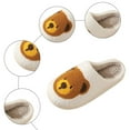 thumbnail image 5 of Fuzzy Slippers for Women Cute Animal Print Matching Slippers Memory Foam Winter Warm Home Nonslip Slip on Slides Shoes White 6.5, 5 of 5