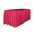 thumbnail image 2 of LA Linen Polyester Poplin Table Skirt 14 -Foot by 29-Inch Long with 10 L-Clips, Fuchsia, 2 of 3