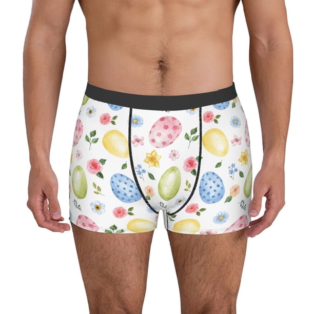 Fotbe Easter Egg3 Calzoncillos Tipo Boxer con Bolsa de Soporte Total para Hombre, X-Temp Fresco, Transpirable y de Secado Rápido-Small