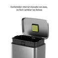 thumbnail image 4 of Bote de basura para cocina baño oficina Acero Inoxidable 50 L con tapa y pedal EKO Madison EKO EK9361MMT-50L, 4 of 7