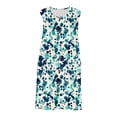 thumbnail image 3 of Pisexur Robe Décontractée pour Femmes Mode Florale Débardeur Sans Manches Robes d'Été pour Femmes Tendance Col en V Boutonnée Robe Évasée avec Poches Douce Extensible Robes d'Été pour Femmes Couvre-Maillot de Plage P-2TG Multicolore, 3 of 8