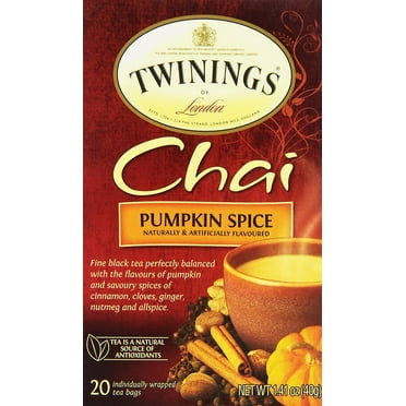 Twinings Of London Pumpkin Spice Chai Tea Bags, 20 Count