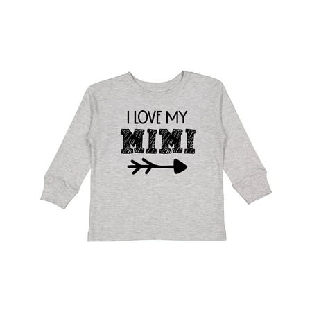 

Inktastic I Love My Mimi with Arrow Gift Toddler Boy or Toddler Girl Long Sleeve T-Shirt