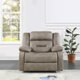 thumbnail image 6 of Steve Silver Abilene Micro Suede Manual Lever Recliner, Tan, 6 of 6