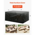 thumbnail image 2 of VEVOR Housse pour Mobilier de Patio Extérieur 420D Imperméable Table Chaises Sofa 74x74 Pouces, 2 of 9