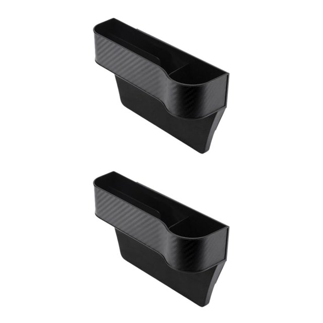 VONKY Gap Filler Organizer Convenient and with Cup Holder Black Right 2Set