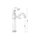 thumbnail image 4 of Robinet Salle Bain Lavabo Vintage en Laiton Haut Mitigeur Robinet Salle de Bain Antique Robinet Mitigeur Monocommande Florale avec Tuyaux Chaude et Froide Disponible (Argent) esquí esquí Gafas de esquí, 4 of 5