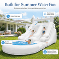 thumbnail image 5 of Connsann 13' x 21' Commercial-Grade White PVC Inflatable Water Slide with Splash Pool & 750W Air Blower for Backyard Parties/Rental, 5 of 10