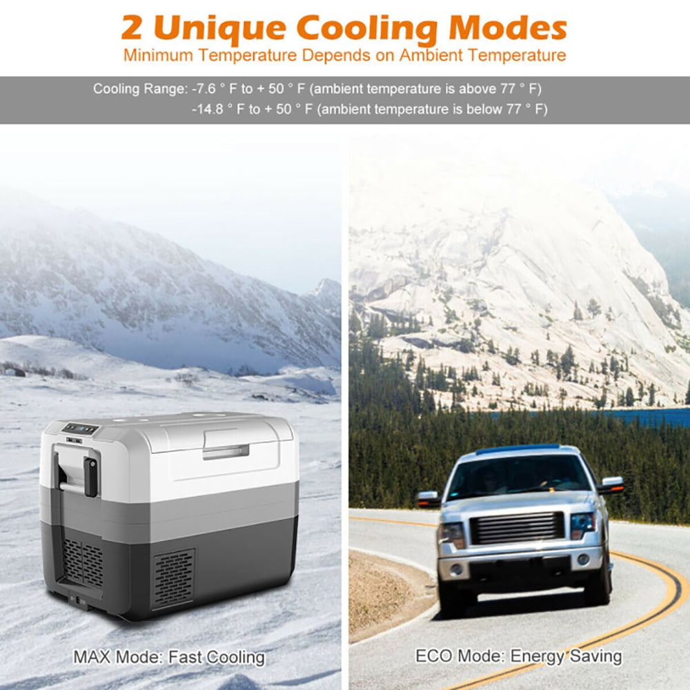 Resenkos 58 Quart Portable Electric Camping Car Cooler, Portable Freezer for Camping, Truck, RV, Travel, Boat and Home Use
