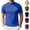 Royal Blue, variant on HAJWOH Shirts for Men Stretch Short Sleeve Turtleneck Tops Breathable Bightweight Comfort Tshirts Slim Fit T-shirts Casual Basic Top