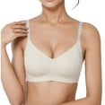 thumbnail image 1 of Brasieres de Mujer Tela de Mantequilla Bralette Cómodo sin Costuras para Push up, sin Relleno, sin Aros, Ligeramente Forrado, para Uso Diario Grande, 1 of 3