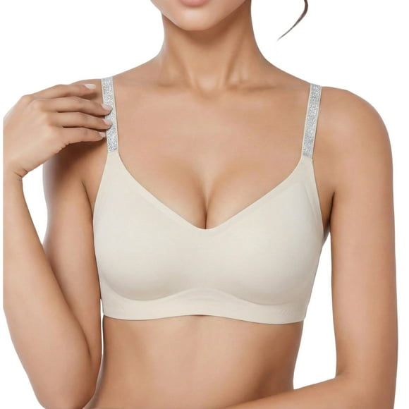 Soutien-Gorge Léger Confort Sans Couture pour Usage Quotidien Sans Armature Légèrement Doublée Non Rembourrée Rehausseur Soutien-Gorge Décontracté Quotidien