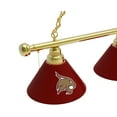 thumbnail image 2 of Texas State University 3 Shade Billiard Light with Brass Fixture, 2 of 5