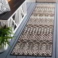 thumbnail image 3 of SAFAVIEH Havana Mario Geometric Indoor/Outdoor Runner Rug, Brown/Ivory, 2'2" x 9', 3 of 8