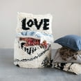 thumbnail image 6 of Creative Co-Op Woven Wool Shag Lumbar Pillow with "Love" Design, Black and Cream, 6 of 6
